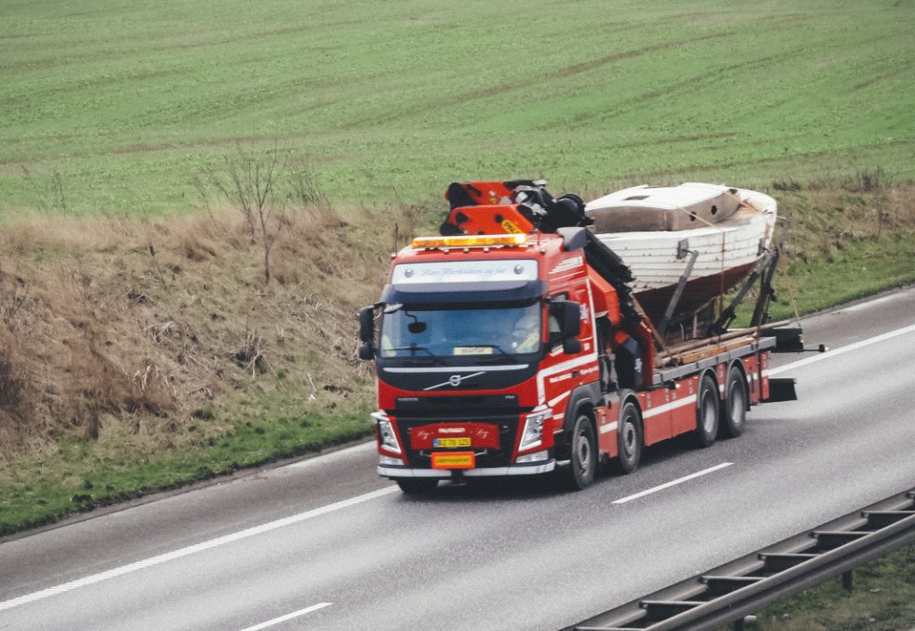 Johanne auf dem Weg nach Hobro.