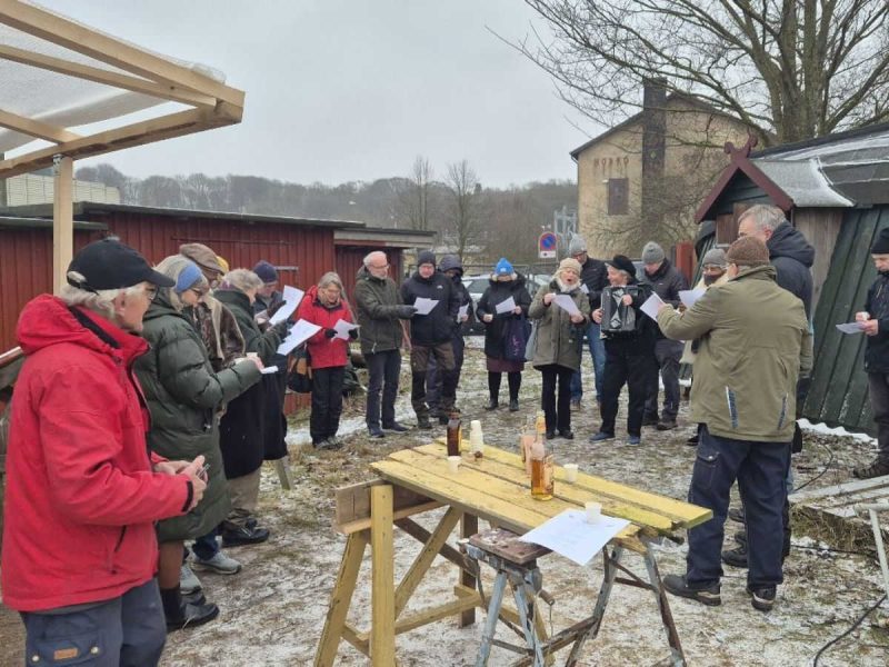 Feier anlässlich der Fertigstellung des in Klinkerbauweise errichteten Schiffsrumpfs. Januar 2026.